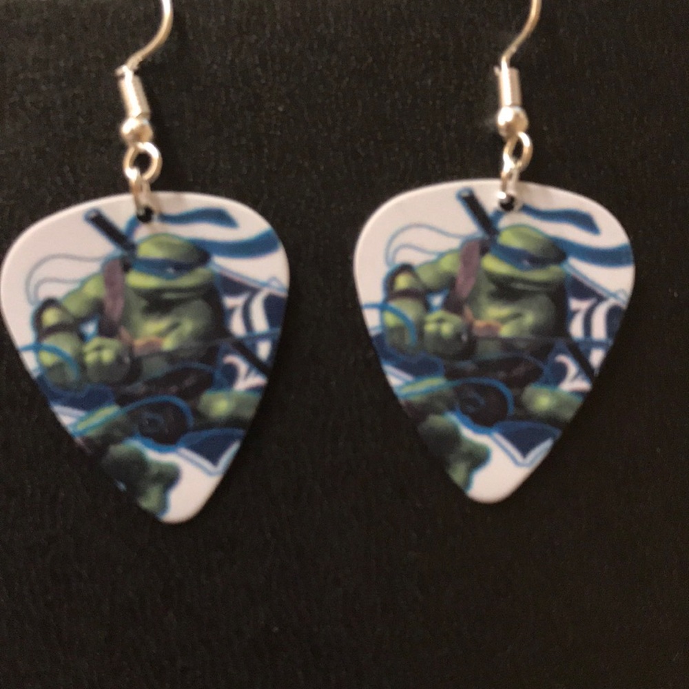 Handmade TMNT Guitar Pick Earrings B3G1!!